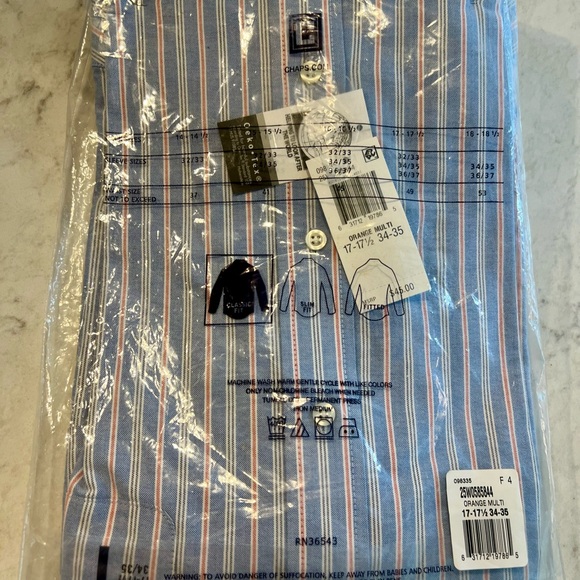 NWT CHAPS OXFORD CLOTH WRINKLE FREE SHIRT - Picture 4 of 6